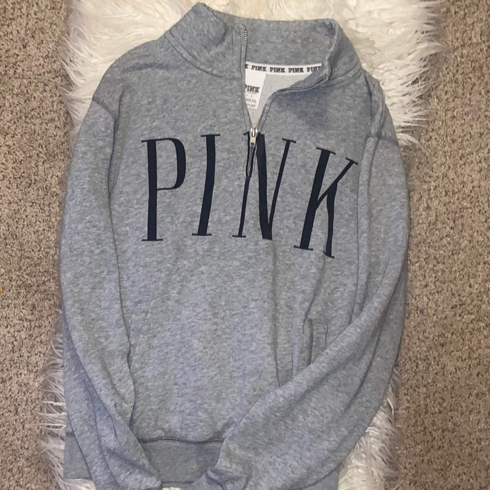 Victoria secret pink half zip up jacket